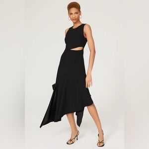 Chic Asymmetrical Black Dress